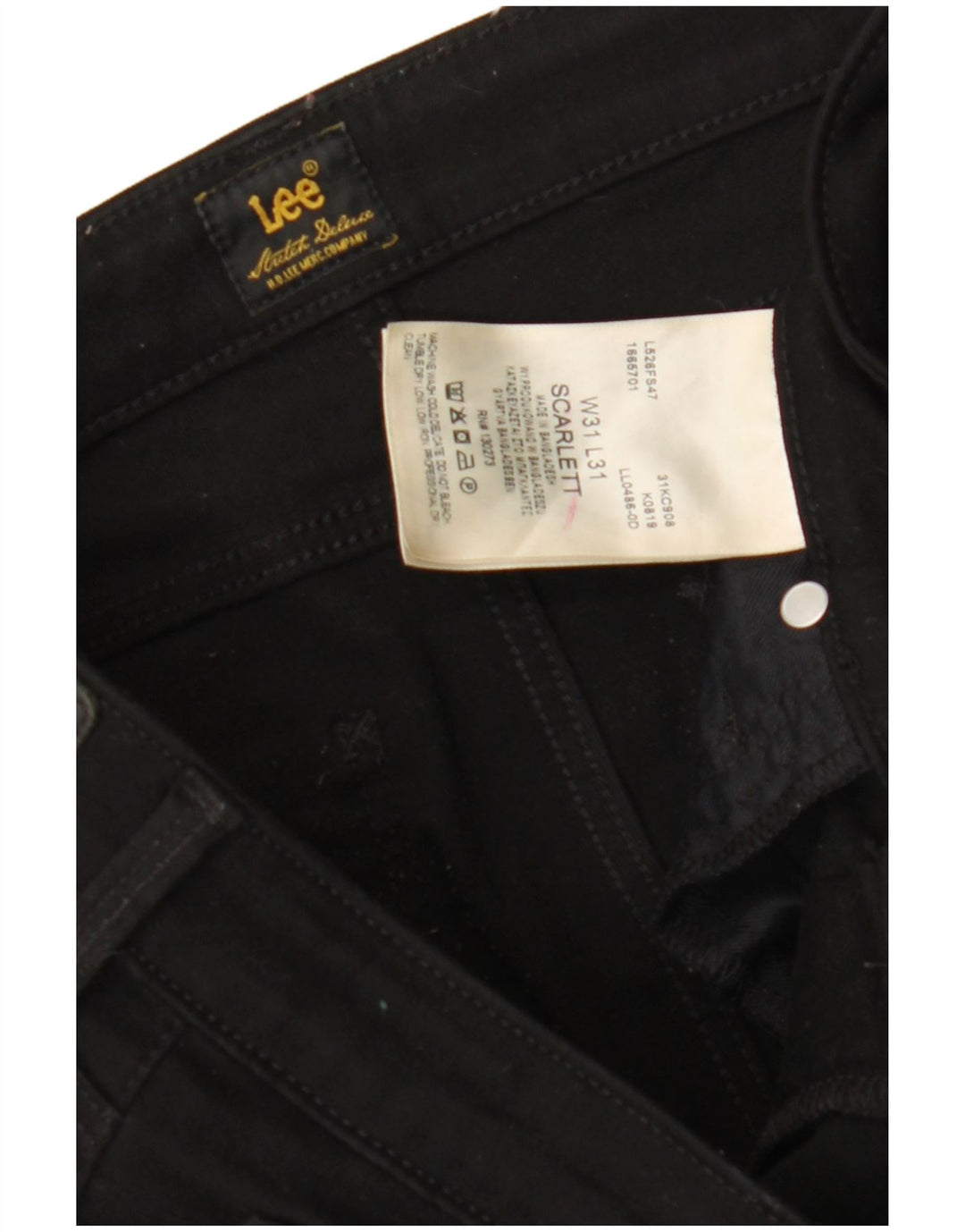 LEE Womens Scarlett Slim Jeans W31 L27 Black Cotton Vintage Lee and Second-Hand Lee from Messina Hembry 