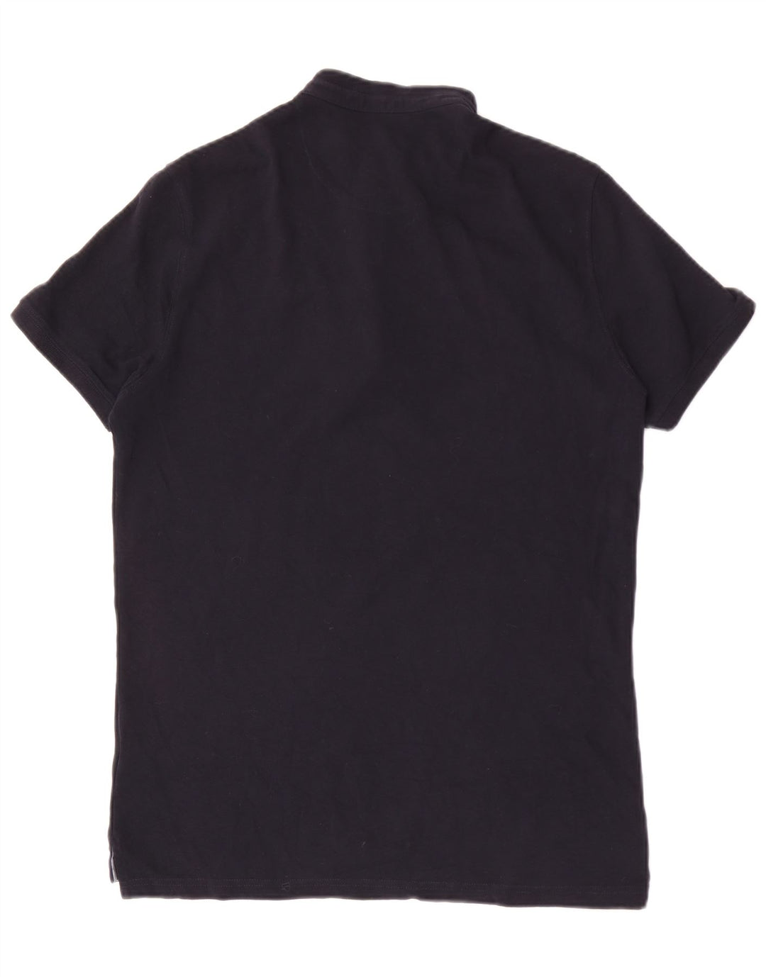 Camisa polo masculina MASSIMO DUTTI médio algodão azul marinho