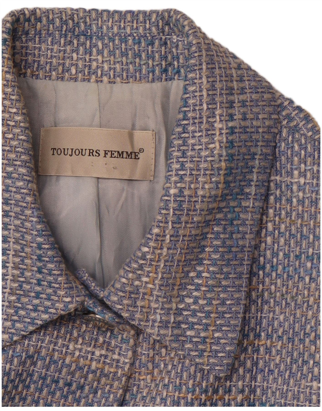 Jaqueta blazer feminina TOUJOURS com 5 botões Reino Unido 10 azul pequeno