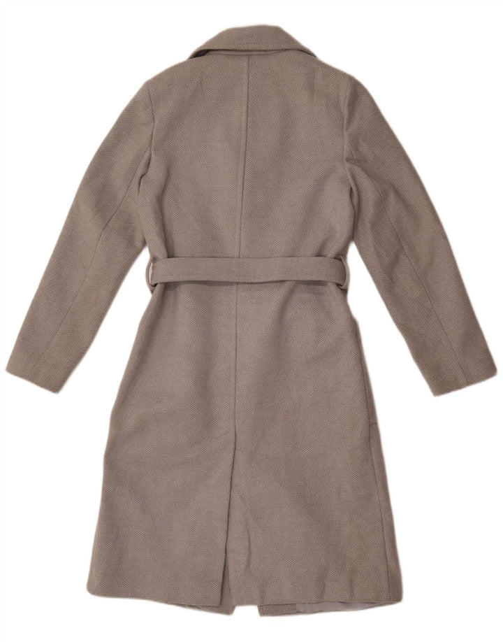 Sobretudo feminino Marks & Spencer UK 8 pequeno poliéster cinza