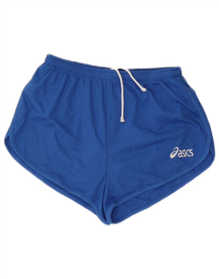 Shorts esportivos femininos ASICS UK 18 XL azul poliéster