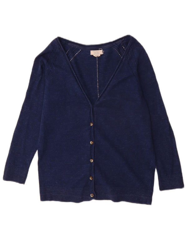 Suéter Cardigan Feminino Fat Face UK 8 Pequeno Azul