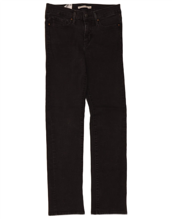 Calça jeans feminina Levi's 314 Shaping Straight W28 L30 algodão preto
