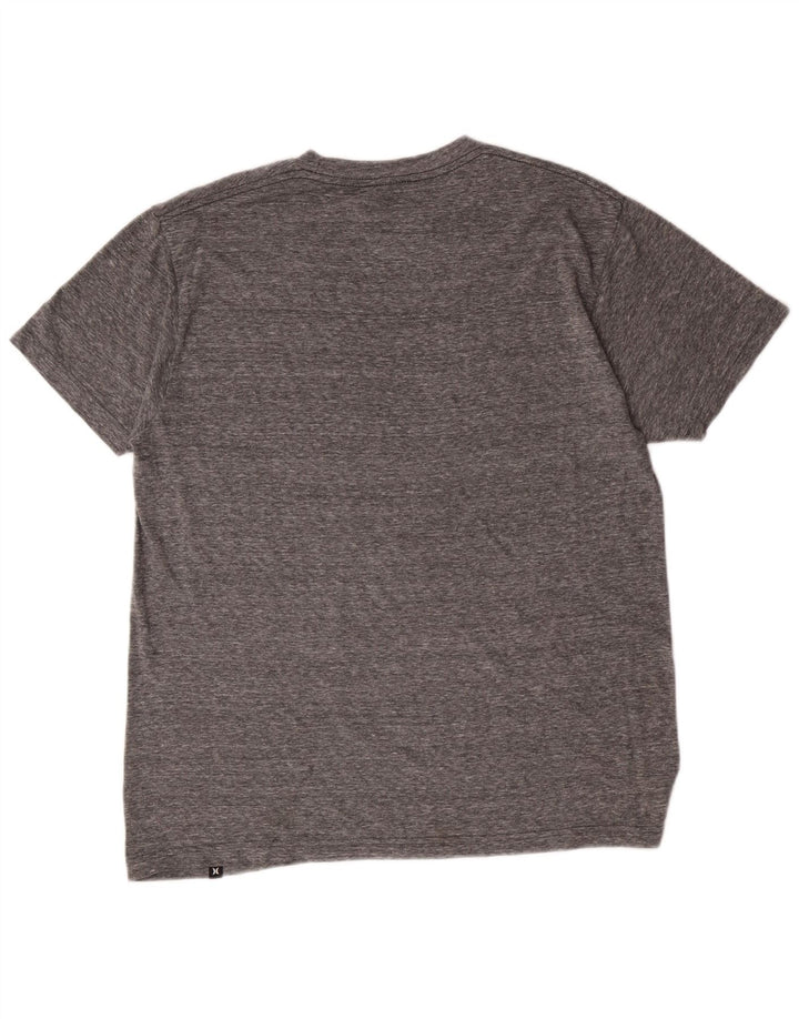 Camiseta masculina Hurley Regular Fit gráfica cinza médio