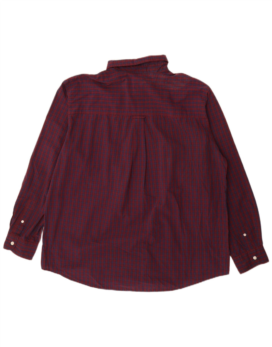 Camisa masculina Chaps Easy Care XL Borgonha xadrez algodão
