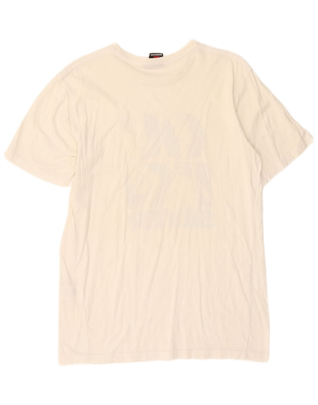Camiseta masculina gráfica Quiksilver Top médio de algodão off white