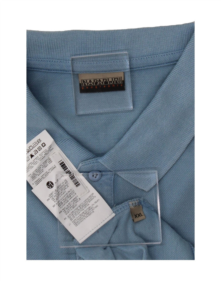NAPAPIJRI Mens Polo Shirt 2XL Blue Cotton Vintage Napapijri and Second-Hand Napapijri from Messina Hembry 