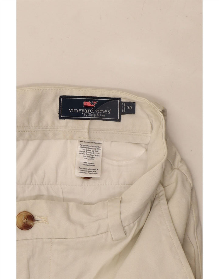 VINEYARD VINES Mens Chino Shorts W30 Médio Algodão Branco