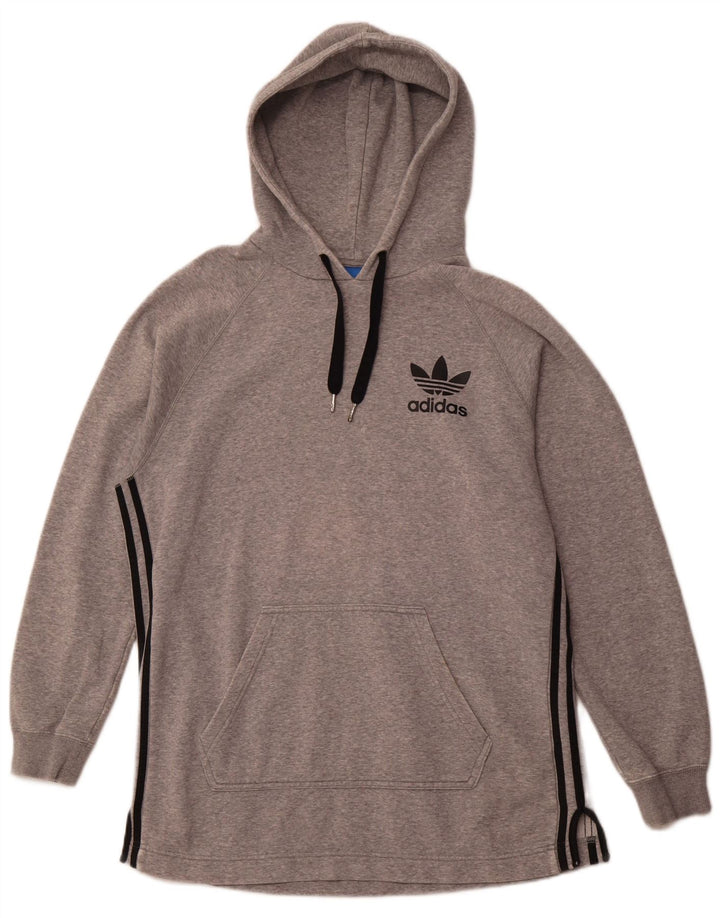 ADIDAS Mens Hoodie Jumper Médio Cinza Algodão Flecked