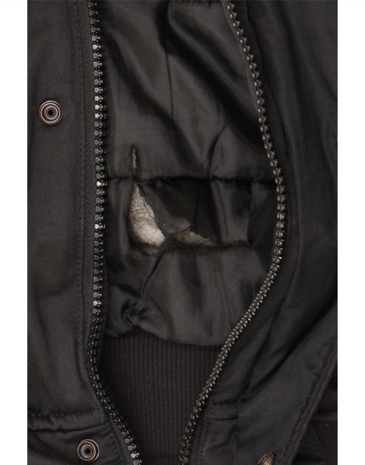 Jaqueta corta-vento masculina G-Star com capuz Bomber UK 38 algodão preto médio