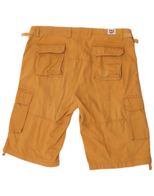 Shorts Cargo Masculino Fila W40 XL Amarelo Algodão
