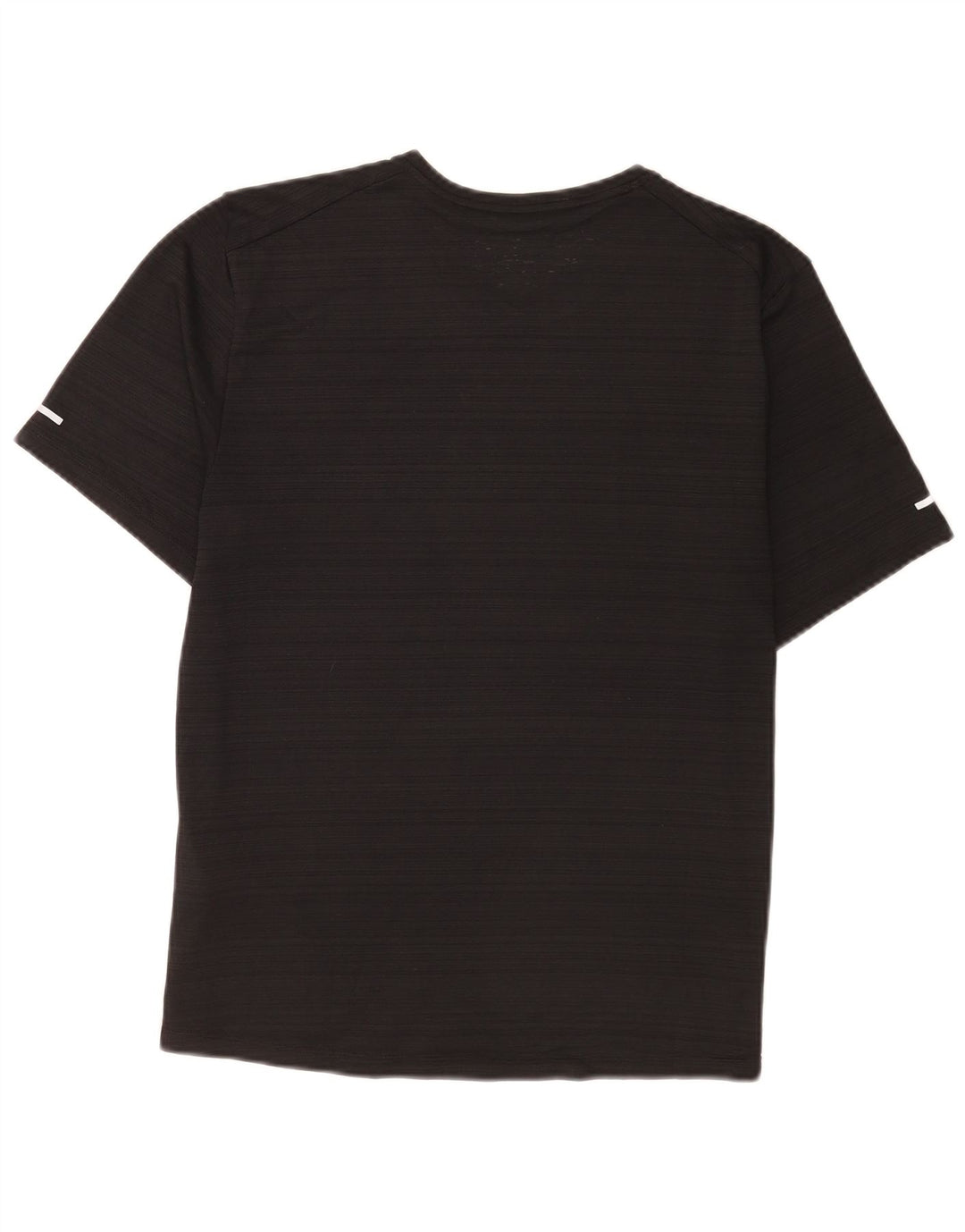 Camiseta masculina Nike Dri Fit Top médio preto listrado poliéster