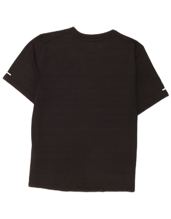 Camiseta masculina Nike Dri Fit Top médio preto listrado poliéster