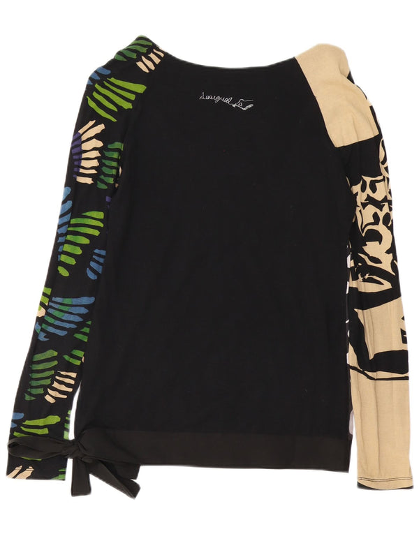 Desigual Womens Graphic Top Long Sleeve UK 10 Small Multicoloured Floral