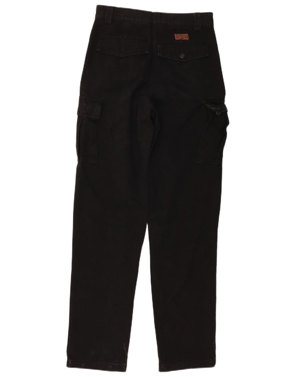 Calça cargo masculina rifle de cintura alta W33 L33 algodão preto