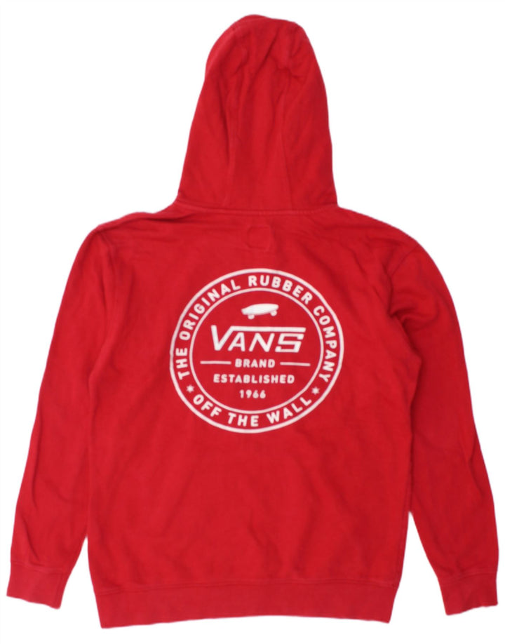 VANS Mens Graphic Hoodie Jumper Pequeno Algodão Vermelho