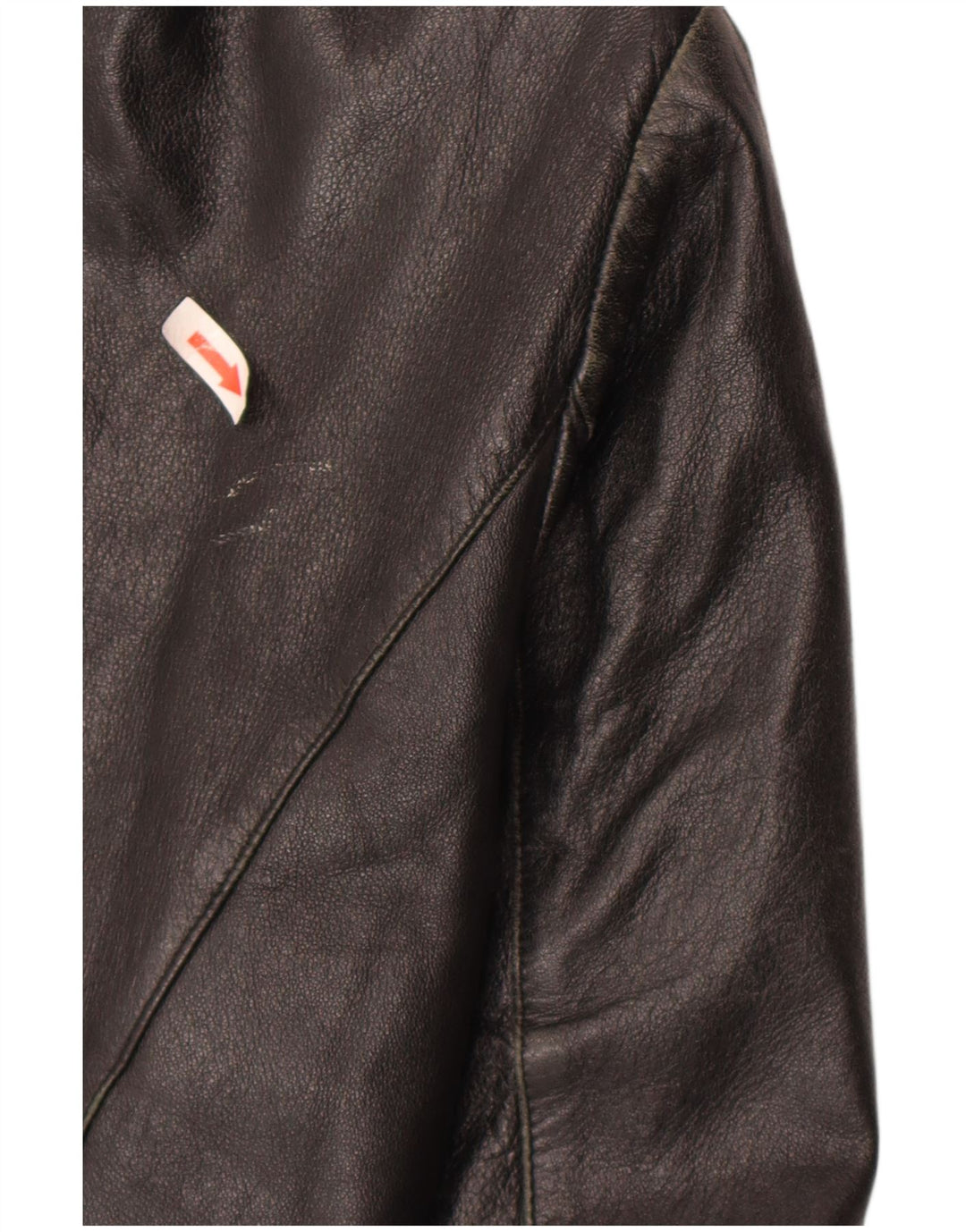 Jaqueta de couro feminina vintage IT 52 2XL couro preto