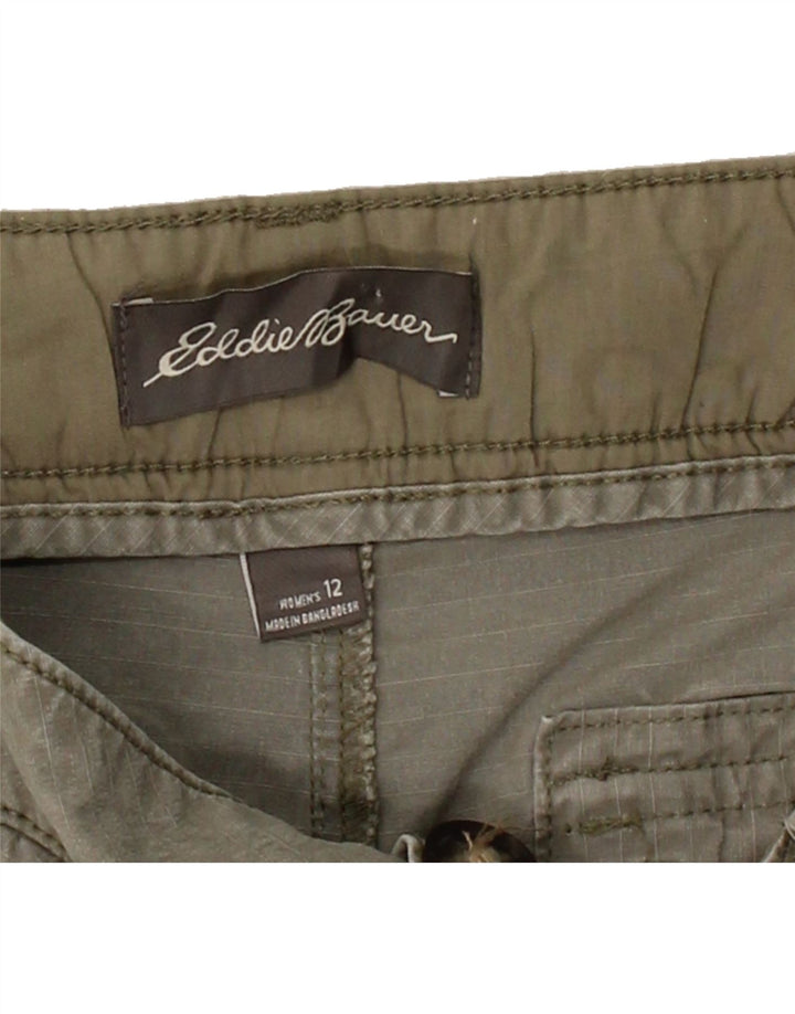 EDDIE BAUER Womens Cargo Shorts US 12 Large W34 Khaki Check Cotton Vintage Eddie Bauer and Second-Hand Eddie Bauer from Messina Hembry 