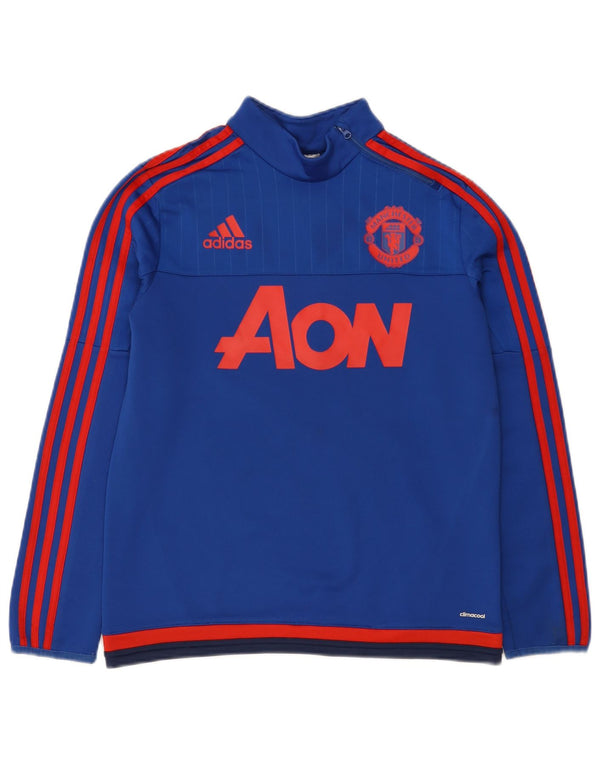 Suéter gráfico Adidas Boys Manchester United gráfico 13-14 anos azul