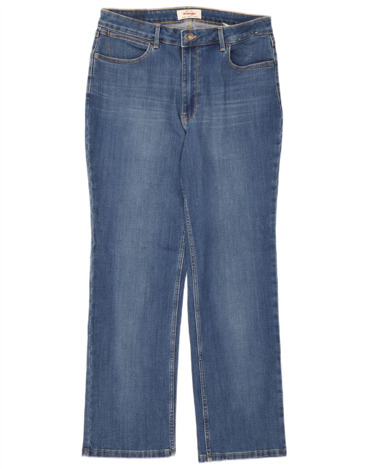 Jeans retos femininos Wrangler W32 L30 algodão azul