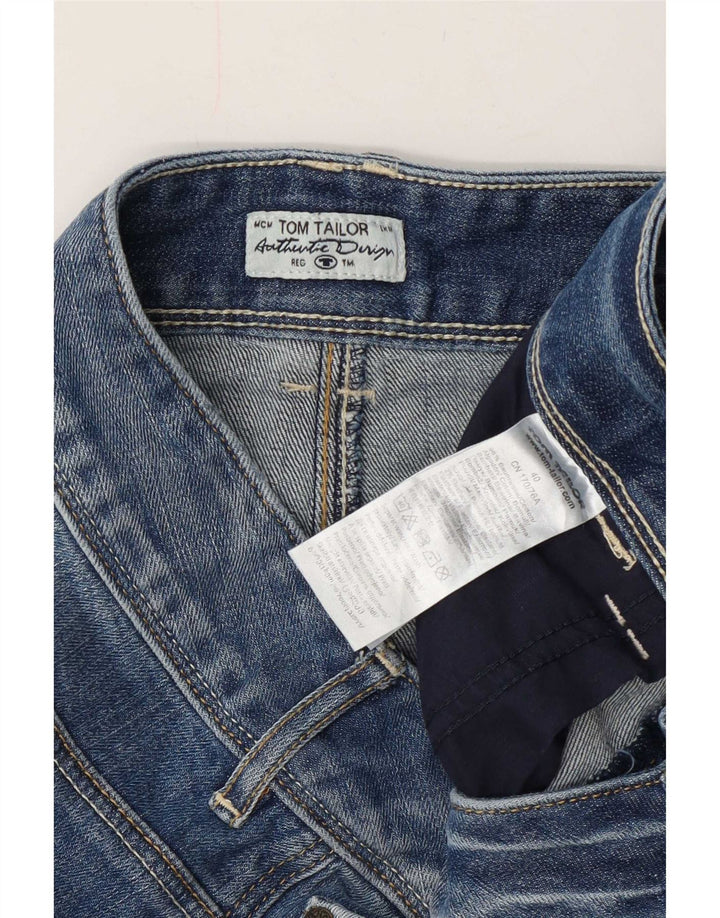 Mini saia jeans feminina Tom Tailor EU 40 médio W34 algodão azul