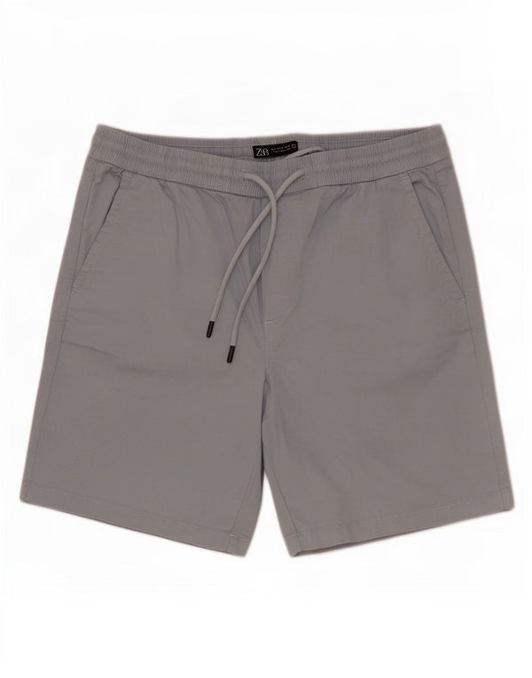 Zara Mens Chino Shorts Médio W31 Azul