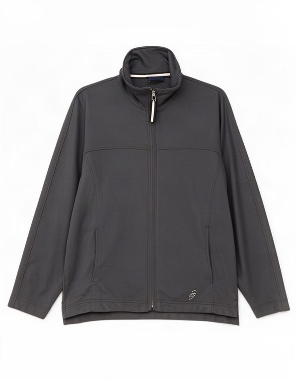Asics Mens Tracksuit Top Jacket Pequeno Cinza
