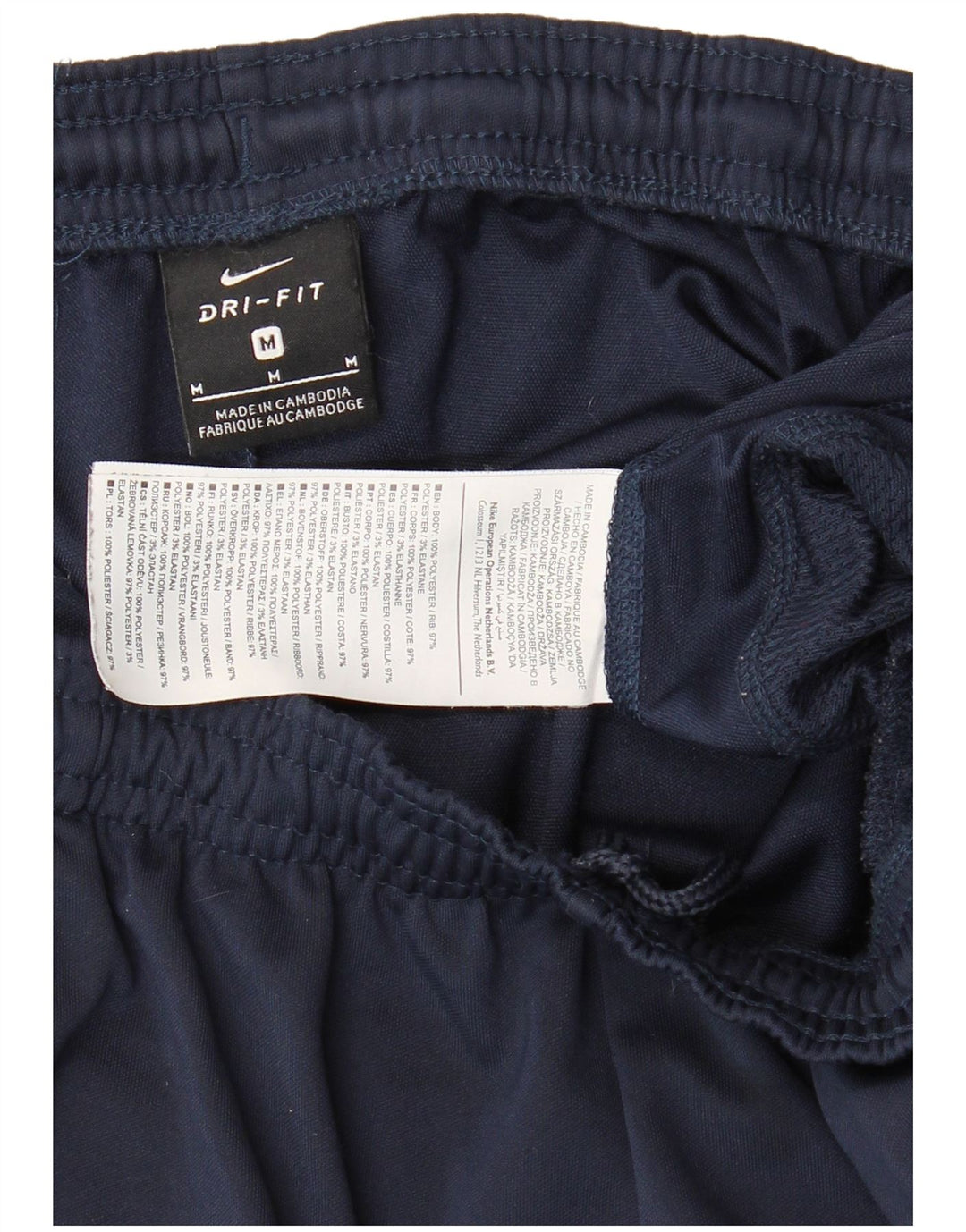 Calça de treino masculina NIKE Dri Fit médio azul marinho poliéster