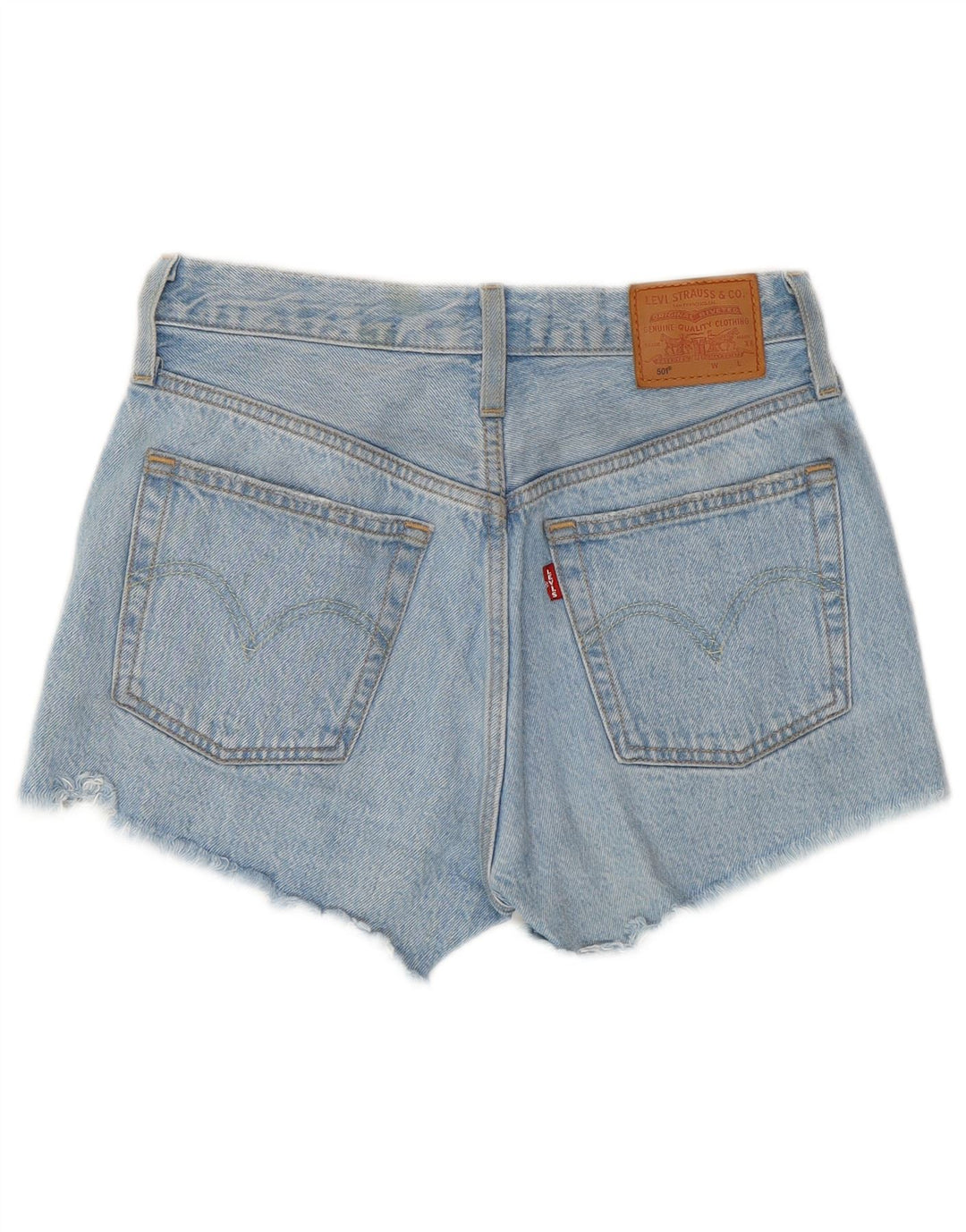Calça jeans feminina Levi's 501 desgastada W25 XS azul algodão