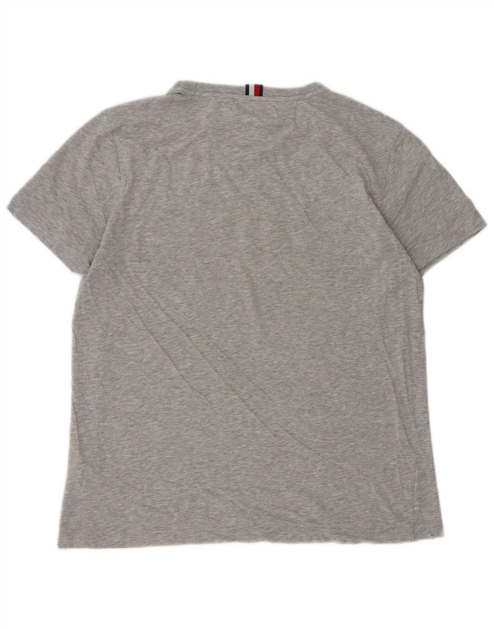 Tommy Hilfiger Camiseta masculina gráfica grande algodão cinza