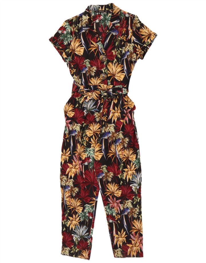 Macacão feminino Zara UK 14 médio multicolorido floral havaiano