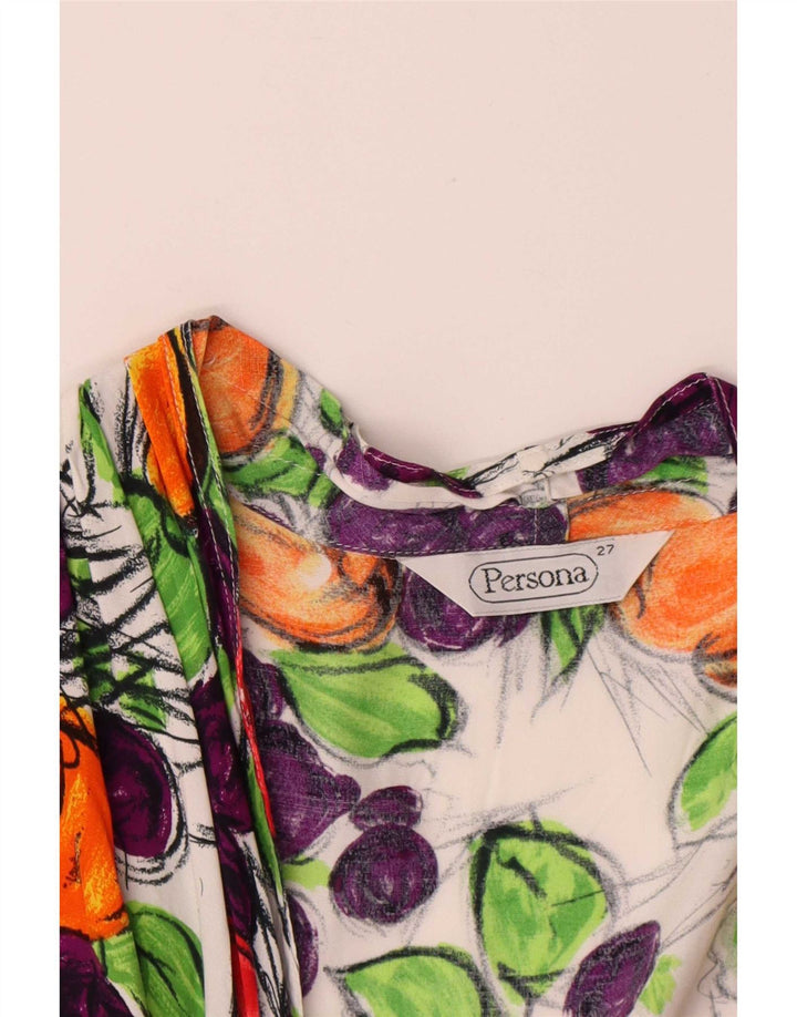 Blusa feminina Persona com estampa abstrata tamanho superior 27 XL multicolorido