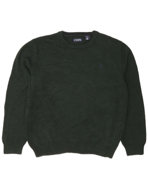 Suéter masculino Chaps com gola redonda XL algodão verde