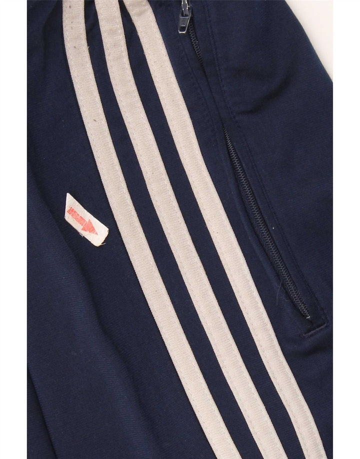 Calça de treino masculina Adidas pequena azul marinho poliéster