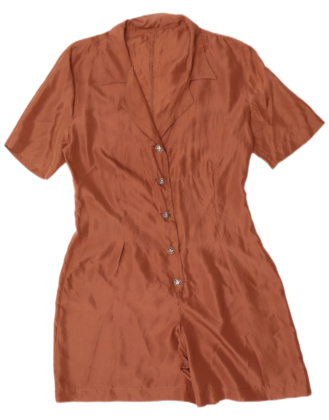 Macacão feminino vintage UK 14 marrom médio