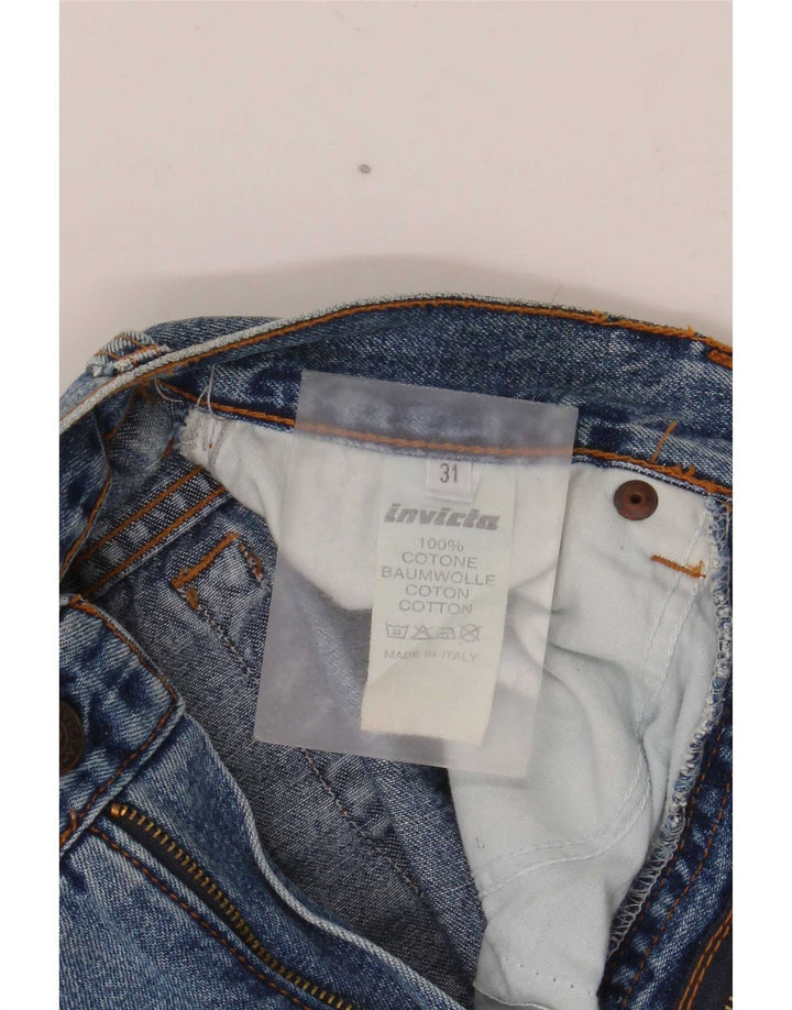 Jeans cônicos femininos Invicta W31 L28 algodão azul