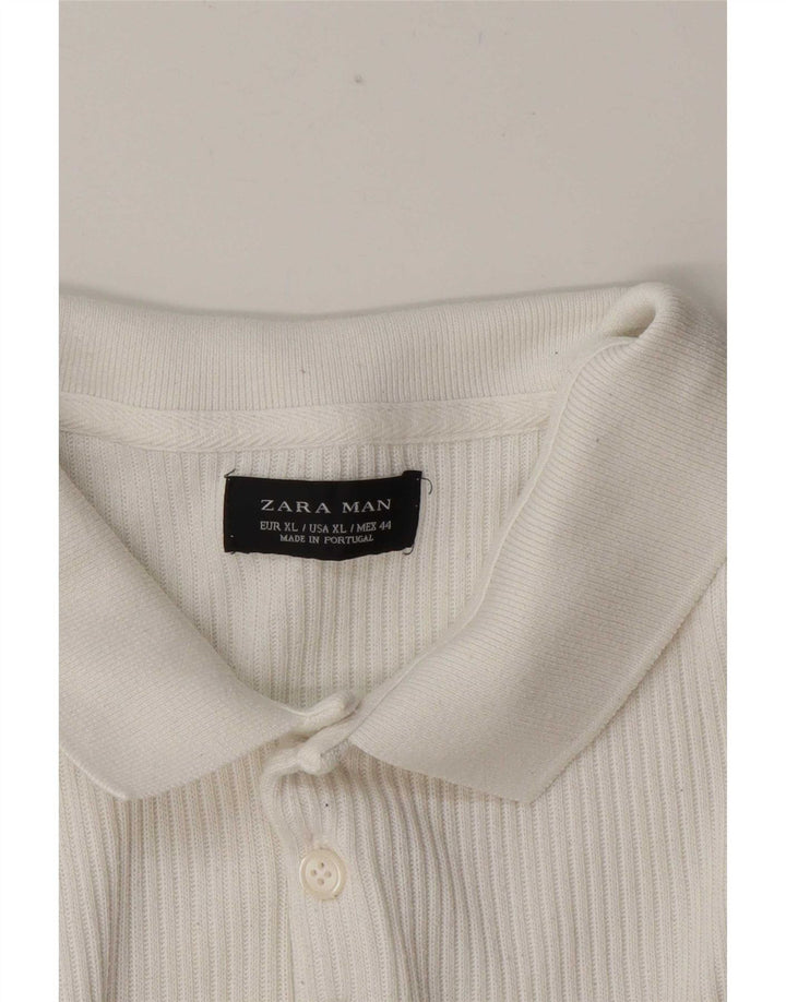 Camisa polo masculina Zara XL branca
