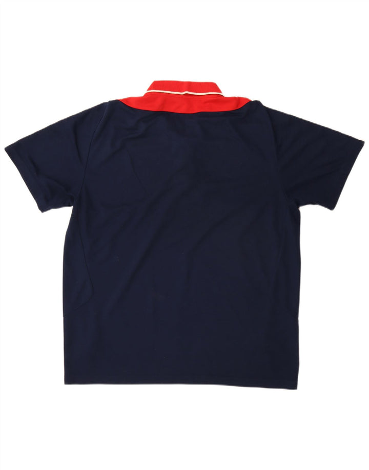 Camisa polo masculina ADIDAS UK 48/50 XL azul marinho colorblock algodão