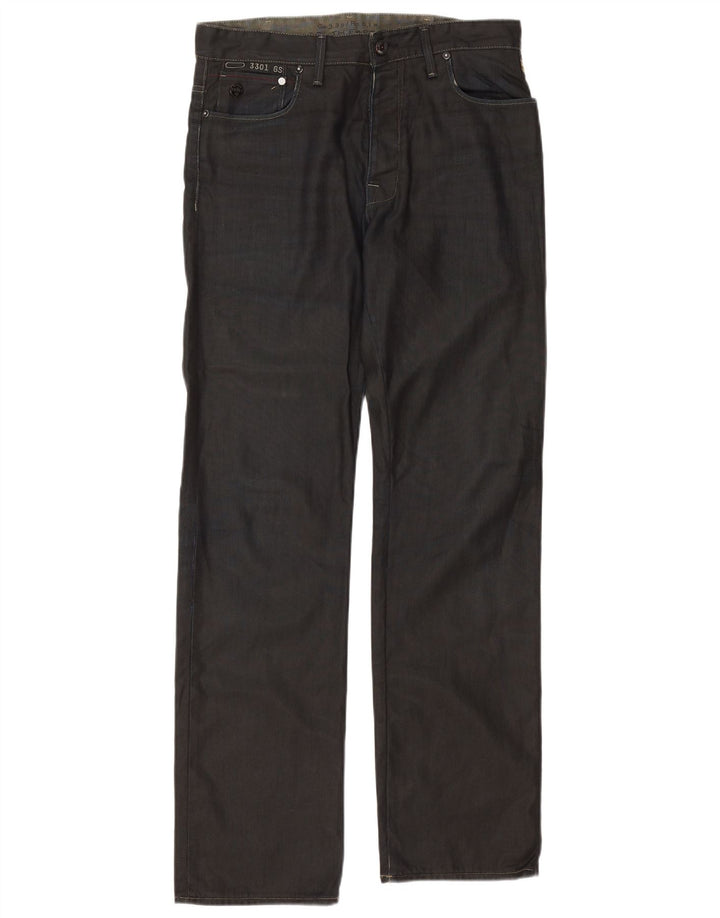 G-STAR masculino 3301 jeans retos W32 L34 algodão azul marinho