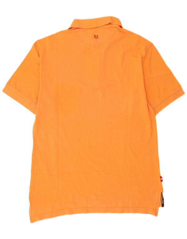 Camisa polo masculina Chateu Beau Cedre grande algodão laranja