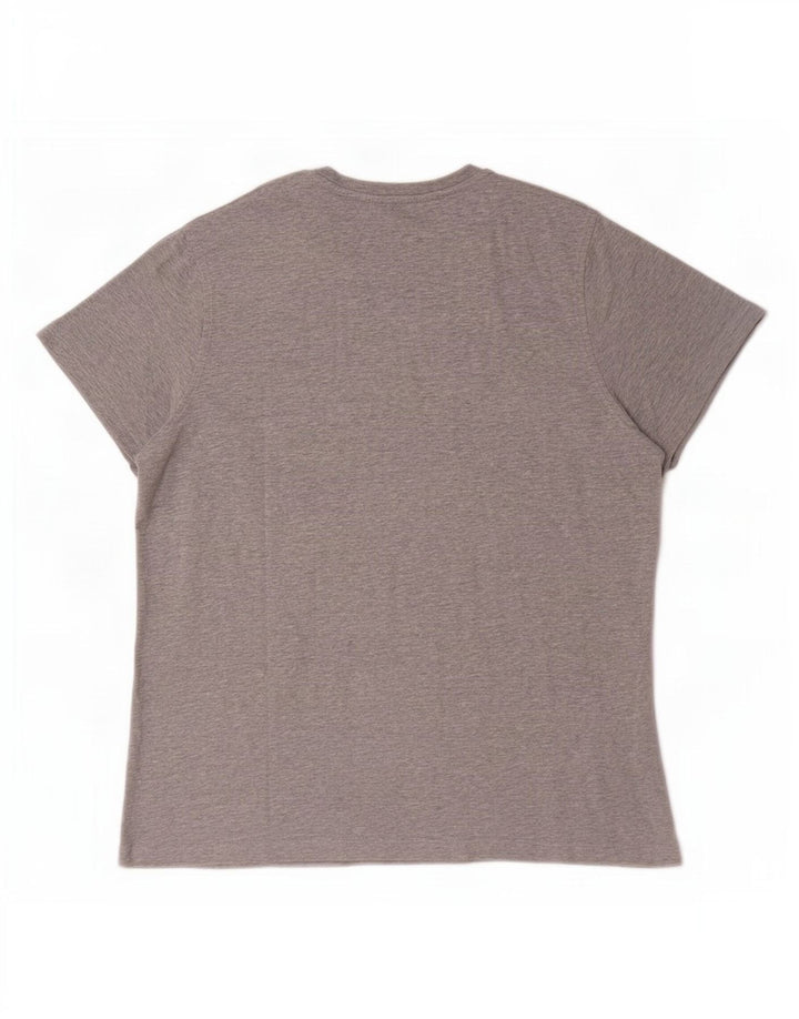 Camiseta masculina Tommy Hilfiger Top cinza médio algodão manchado