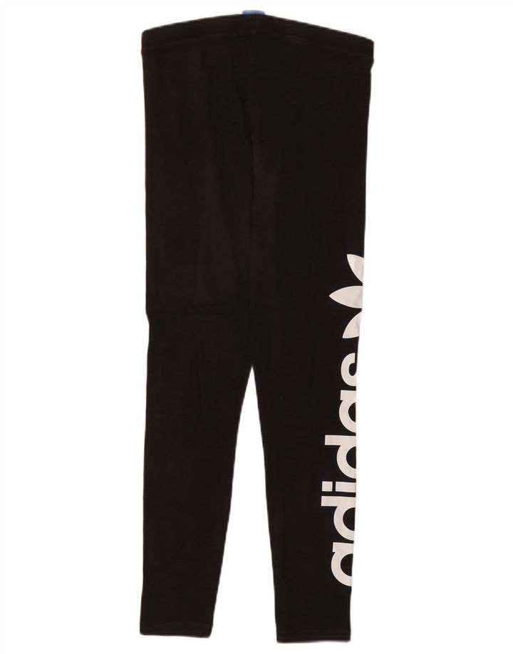 Leggings Adidas Femininas UK 10 Pequenas Pretas