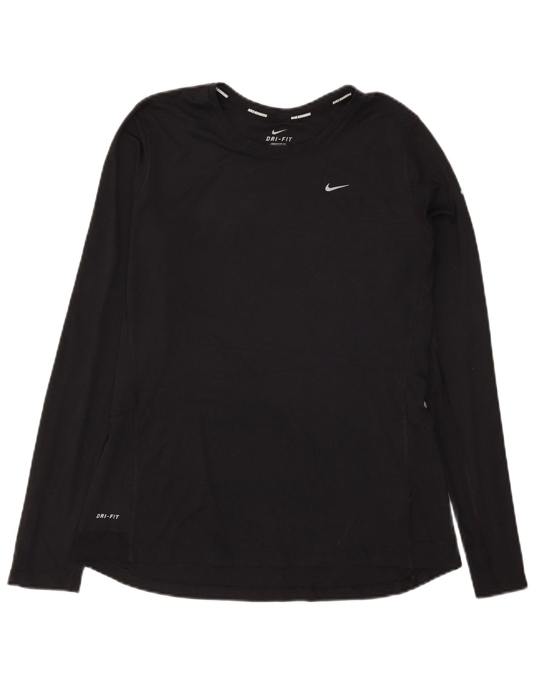 Top Nike Dri Fit Feminino Manga Longa UK 16 Grande Poliéster Preto