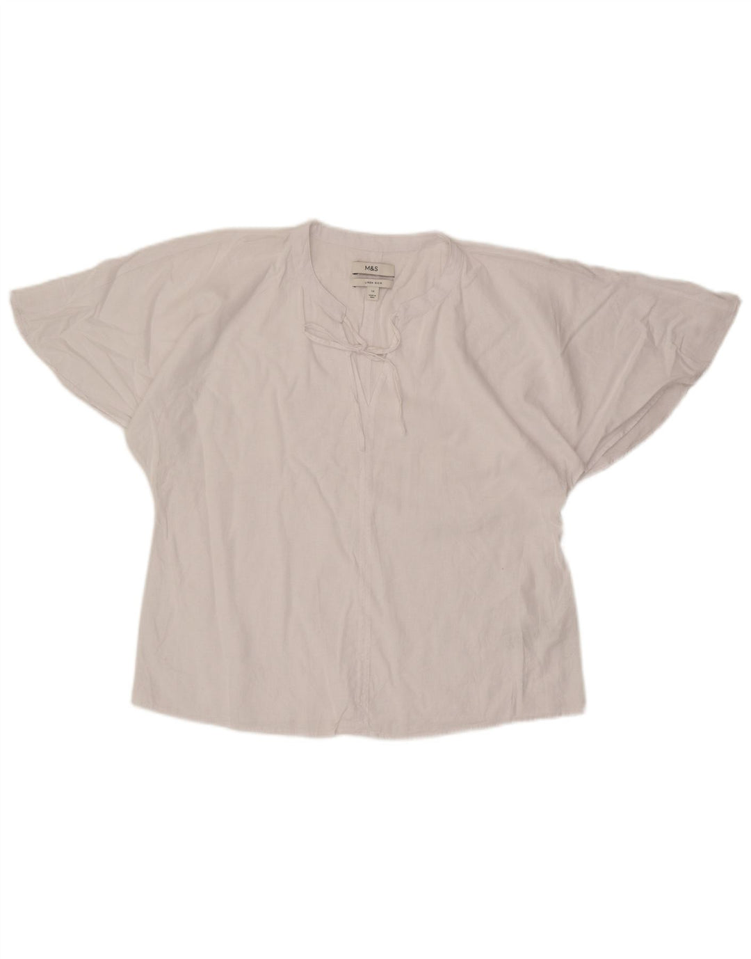 Blusa feminina Marks & Spencer UK 12 linho branco médio