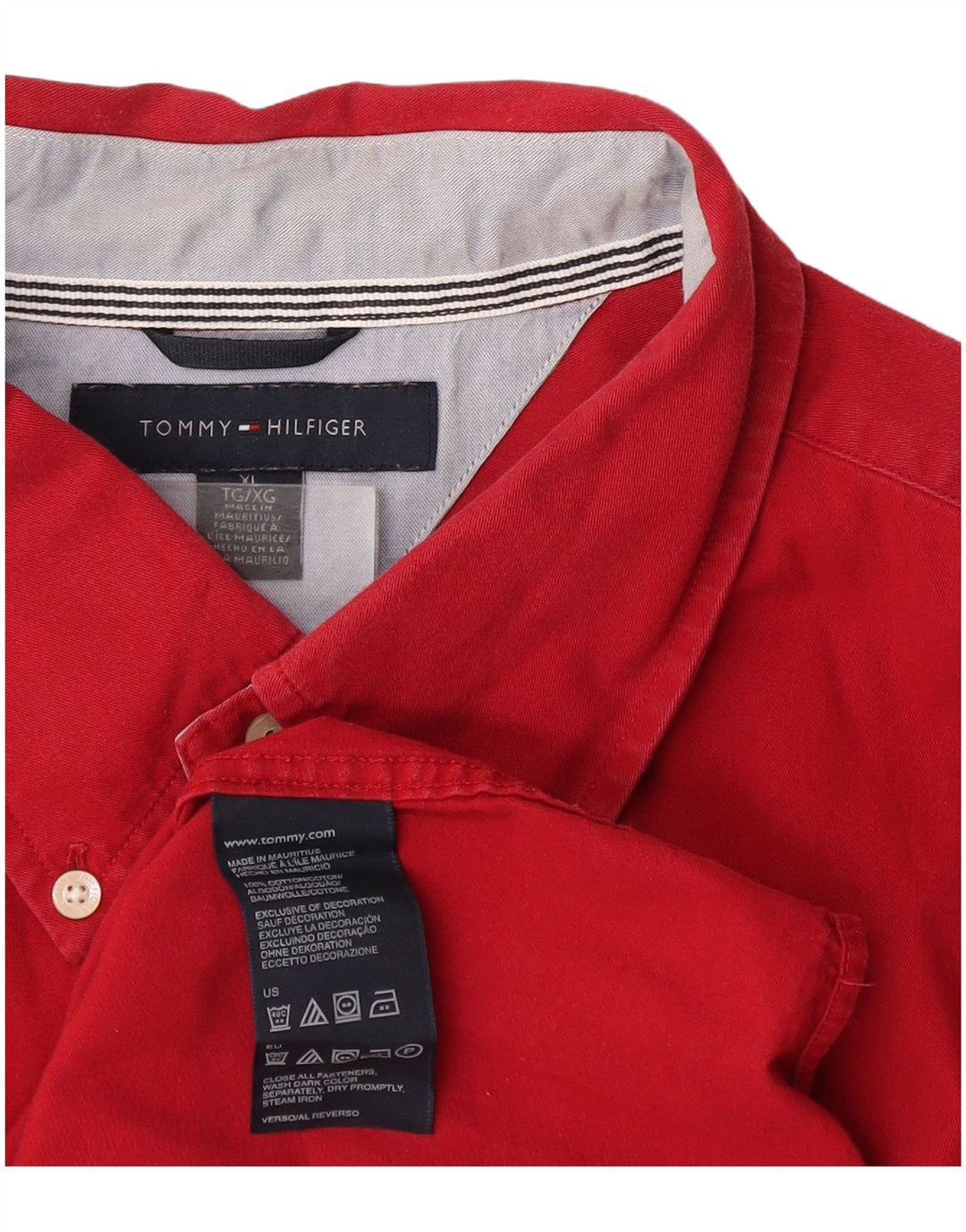 Camisa masculina Tommy Hilfiger XL algodão vermelho