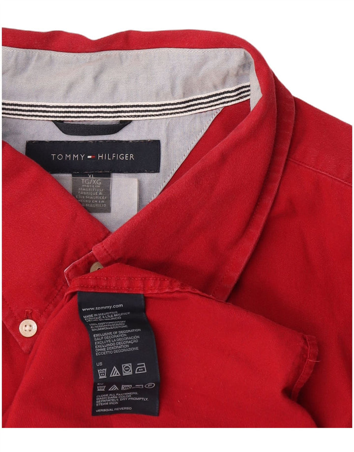 Camisa masculina Tommy Hilfiger XL algodão vermelho