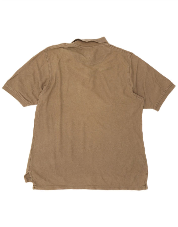 Camisa polo masculina Timberland grande algodão bege
