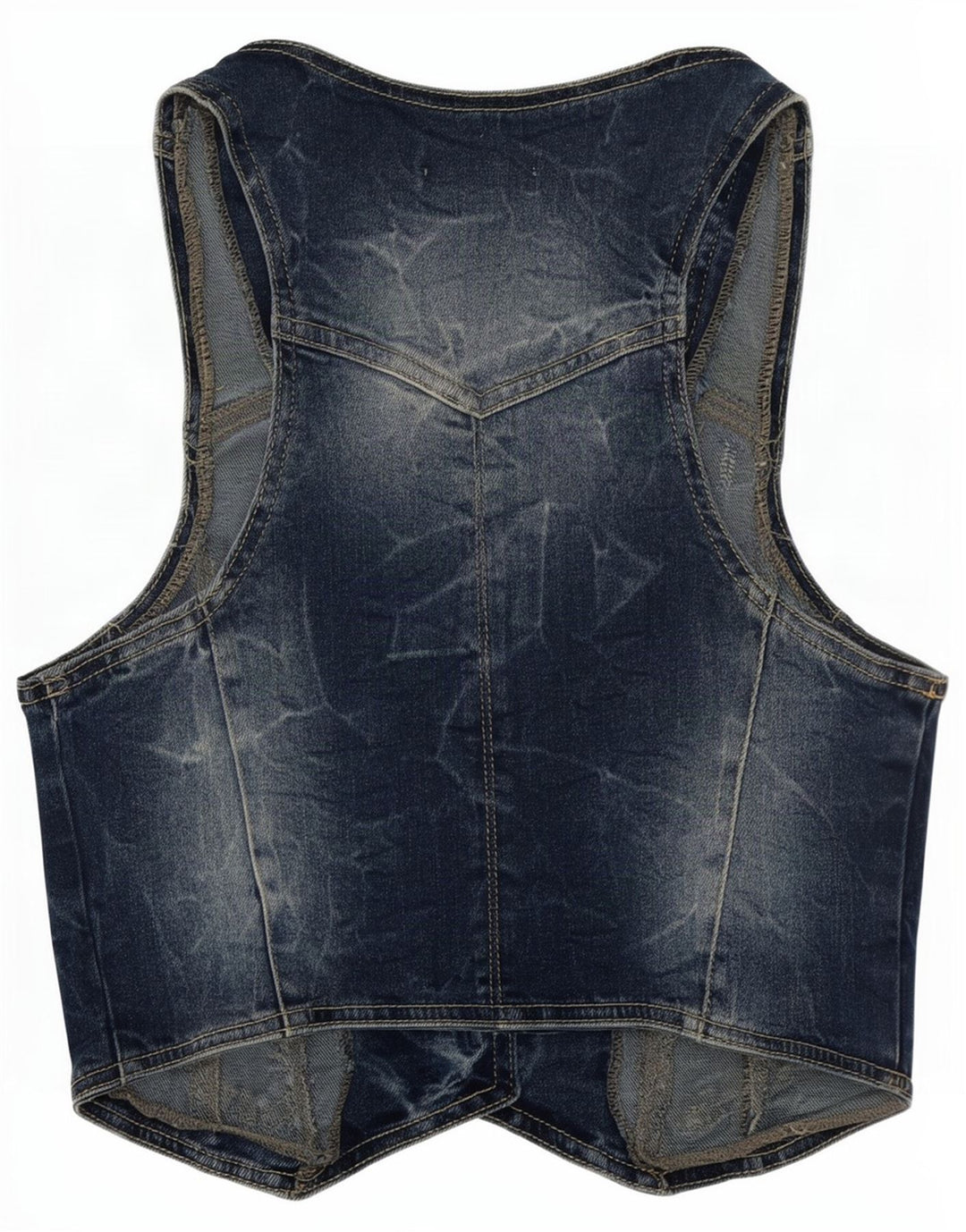Colete jeans feminino Pimkie Reino Unido 8 pequeno azul