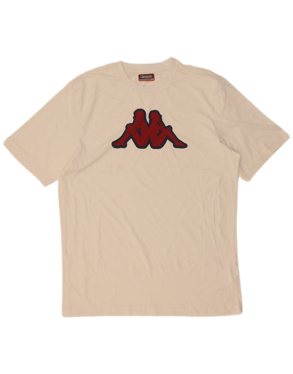 Camiseta gráfica masculina Kappa Top XL algodão branco