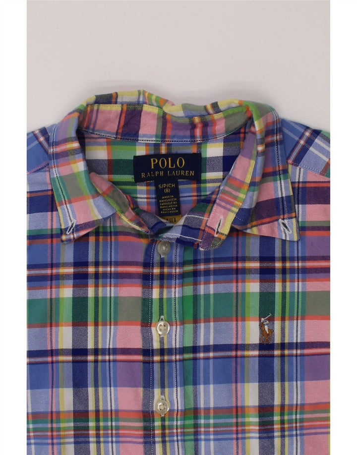 Camisa POLO RALPH LAUREN Menino 7-8 Anos Pequena Xadrez Multicolorida